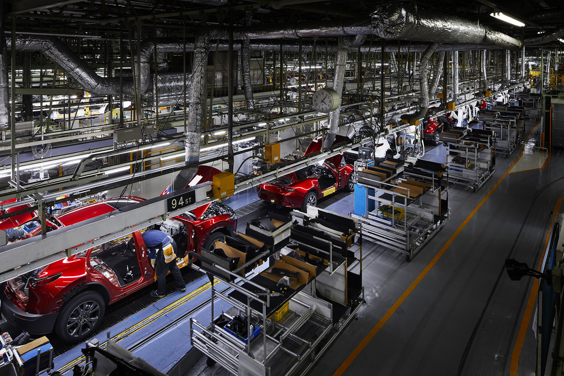 ZONE 9にある生産ライン(写真提供:マツダ株式会社)