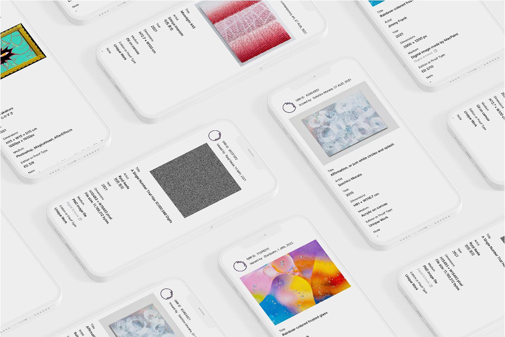 さまざまな作品が登録されているブロックチェーンインフラ「Startrail」のイメージ図