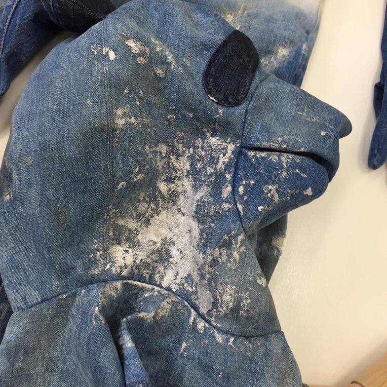 アルミペースト加工でつけられた鬼の返り血