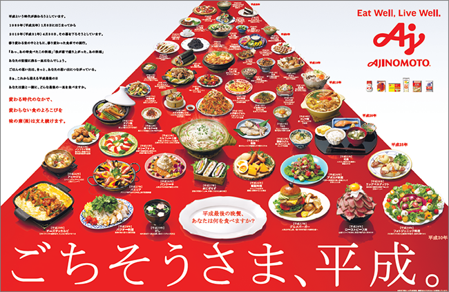 新聞広告部門 味の素「ごちそうさま、平成。」