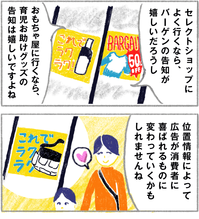 位置情報によって広告が消費者に喜ばれるものに