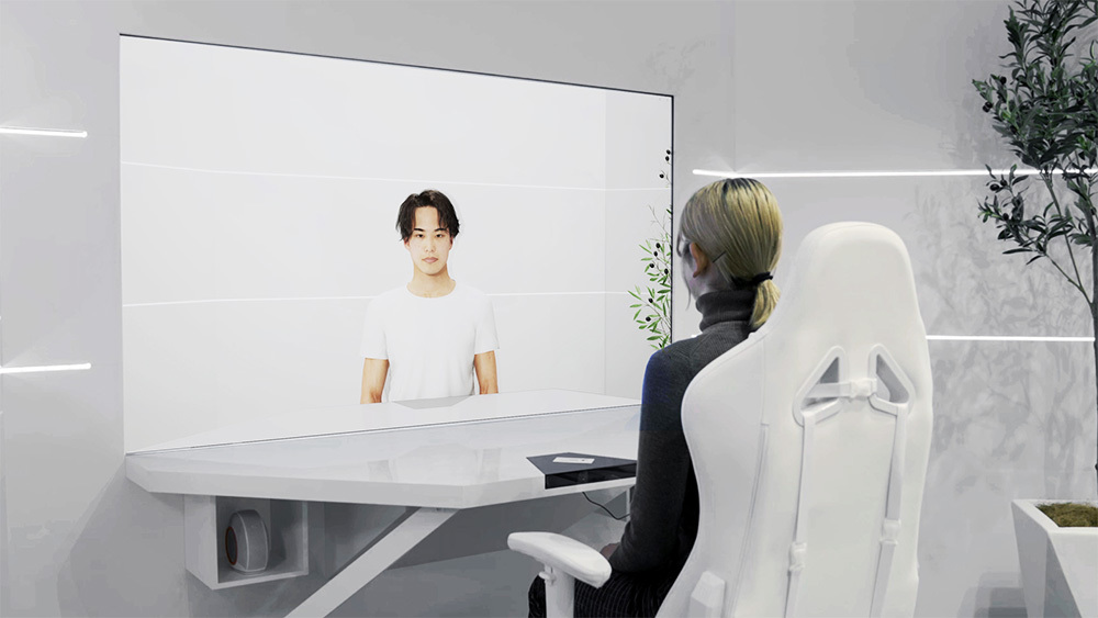 「実は、エージェントづくりを目指して、こんなサービスを先日ローンチしたんです」と紹介されたアバターUIを通して自分のWeb3.0ウォレットと対話できるサービス。NFT(非代替性トークン)の獲得状況と対話の内容をもとに、権利行使が可能なインセンティブの提示もしてくれる。懺悔室や茶室のような、自分と向き合うことができる空間構成やUXを意識したという。詳しくは、こちら。