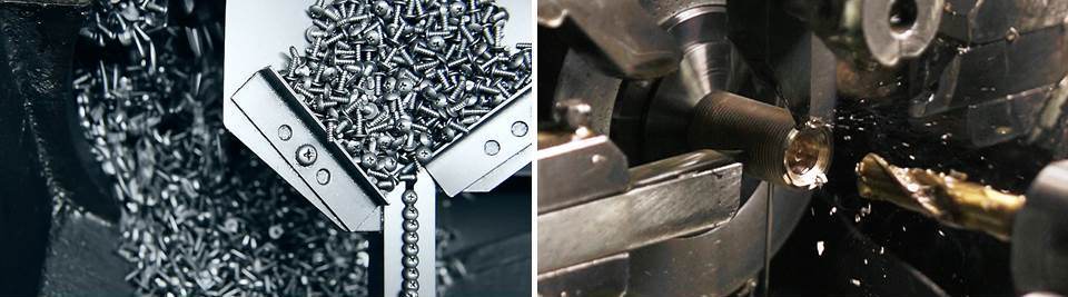 工場の製造過程の様子。浅井製作所(左:撮影は宮川政寛)坂本製作所(右:撮影は井上圭佑)