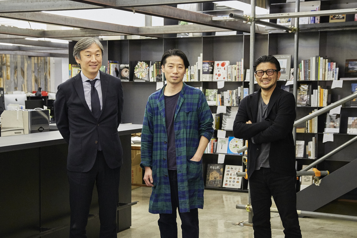 （左から）石阪氏、谷尻氏、天野氏 撮影協力：サポーズデザインオフィス　新東京オフィス