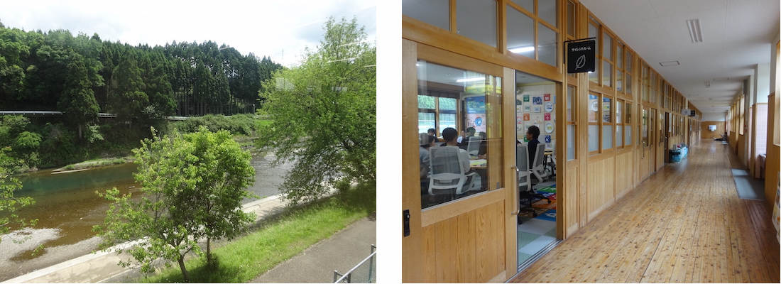 自然豊かな里山エリアの元小学校を改築した施設で開催されたカンファレンス