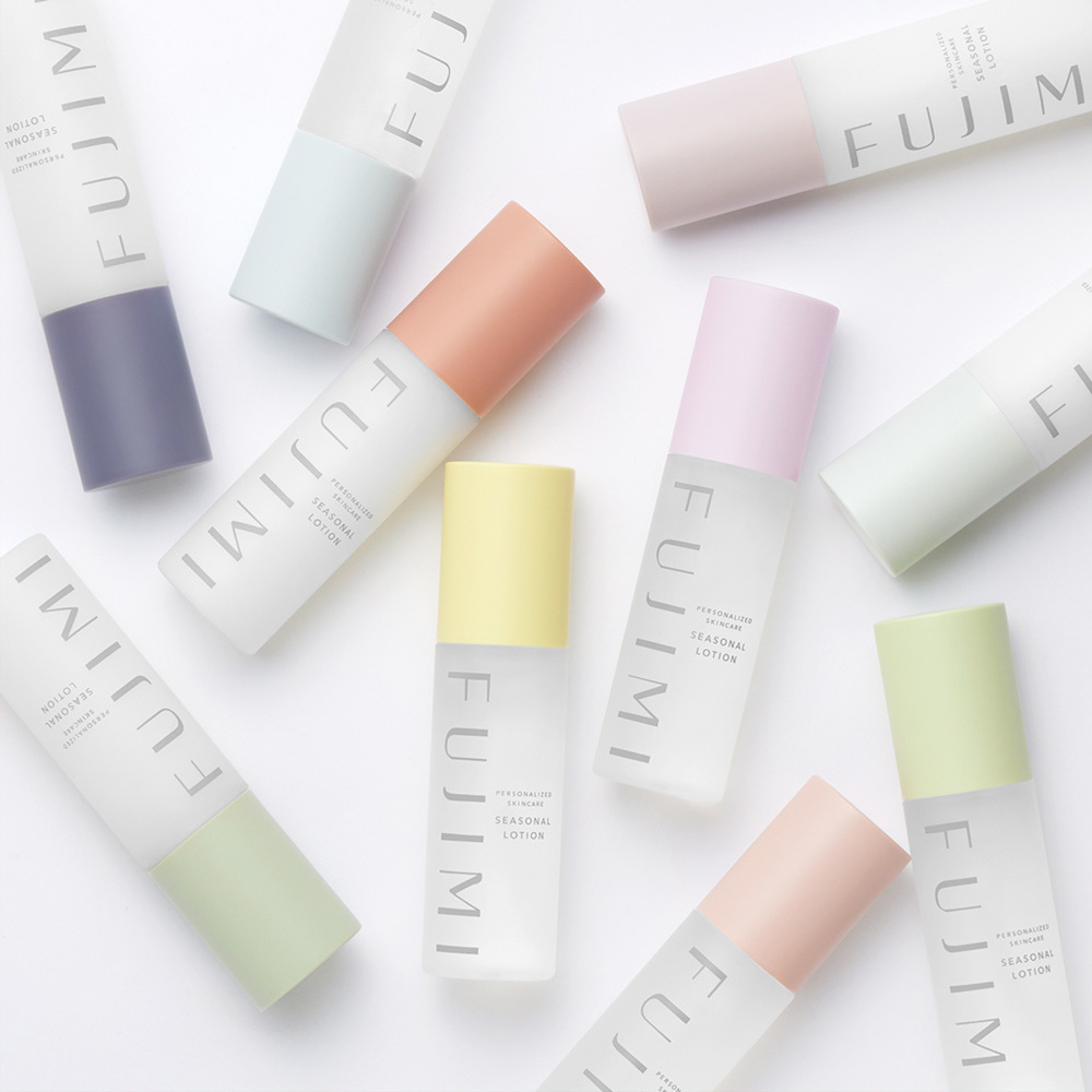 第一弾新商品の「FUJIMI パーソナライズスキンケア シーズナルローション&エマルジョン」